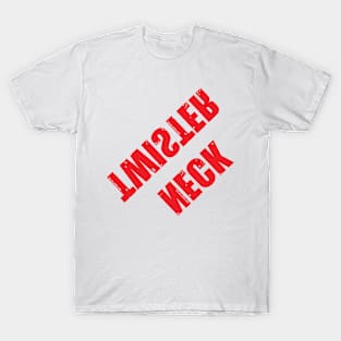 Backwards letter neck twister T-Shirt